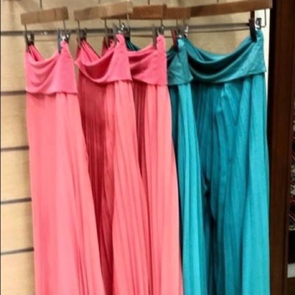 Coral and Mint Green Palazzo Pants